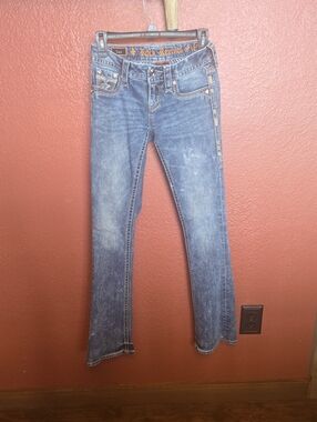 Rock Revival Women's Boot Cut  Jeans with Embellished Pockets